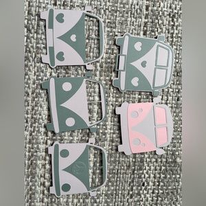Volkswagen bus paper‎ cut outs scrapbooking junk journals crafts embellishments